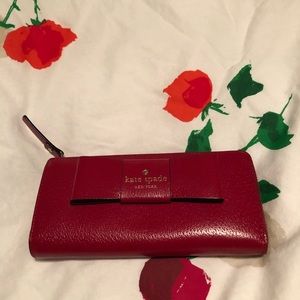 Kate spade red bow wallet